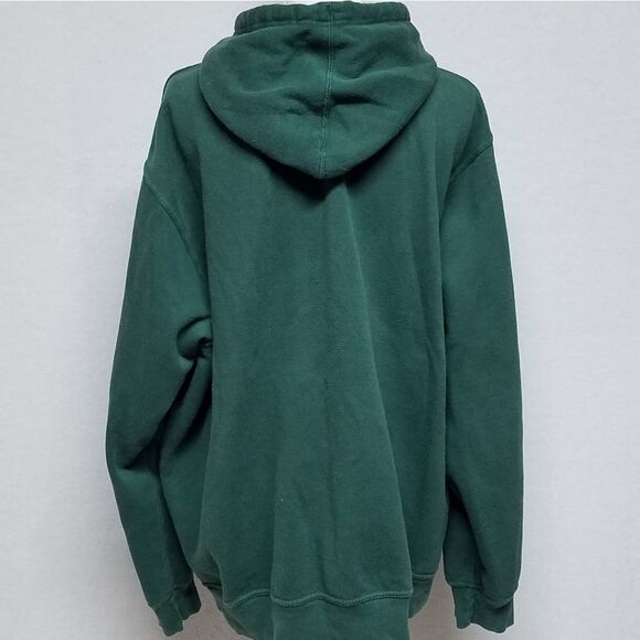 VINTAGE 1990s NFL Green Bay Packers Green Yellow Oversized Pullover Hoodie Large - Picture 13 of 14